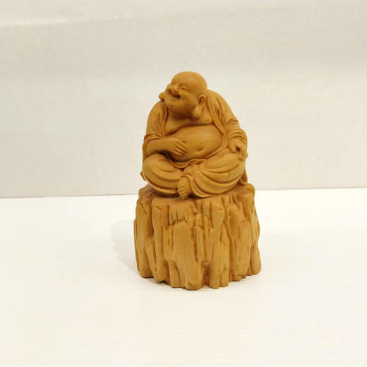 坐岩弥勒°黄杨木6*5*10cm 商品图4