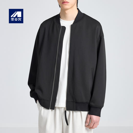 墨麦客男装棒球领休闲夹克男春秋季简约宽松男士外套80715 商品图1