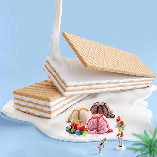 【超值2包装】俄罗斯老品牌 阿孔特威化饼干 冰淇淋/菲利莫/酸奶/奶酪味 408g/包（约25块/包） 任意口味组合 商品图3