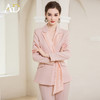 AD高端斜纹醋酸西装套装女士职业装粉色主持人正装职场轻熟风女装 商品缩略图1