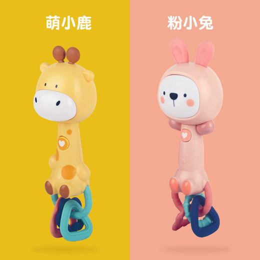 【轻松带娃“好法宝”！育儿不用愁】婴儿可咬玩具，音乐手摇铃，3-6个月婴幼儿安抚玩具，哄娃宝宝0-1岁手抓玩具li 商品图1