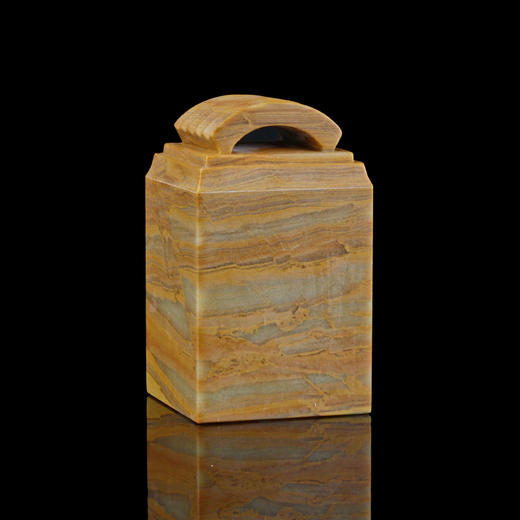 孤品014833:木纹石瓦钮大方章-4.0*4.0*6.9cm 商品图2