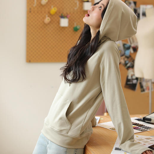 【休闲连帽卫衣】秋冬加厚外搭   长袖外套女  双面磨绒面料 商品图7