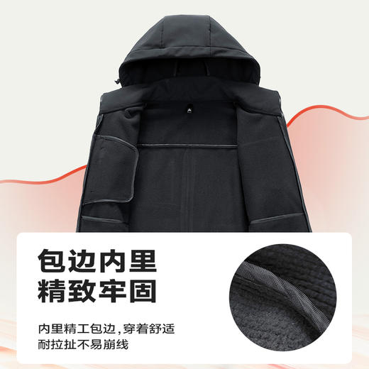 【新款DTH】大依优型薄绒夹克外套可拆卸帽男宽松加肥加大码休闲上衣胖子连帽秋冬Y 商品图3