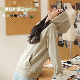 【休闲连帽卫衣】秋冬加厚外搭   长袖外套女  双面磨绒面料