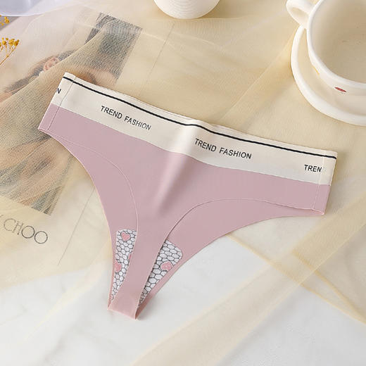 【6色可选！买一送一】新款中低腰冰丝性感，火辣纯欲大码，瑜伽无痕丁字裤，纯棉抑Jun裆运动内裤女 商品图4