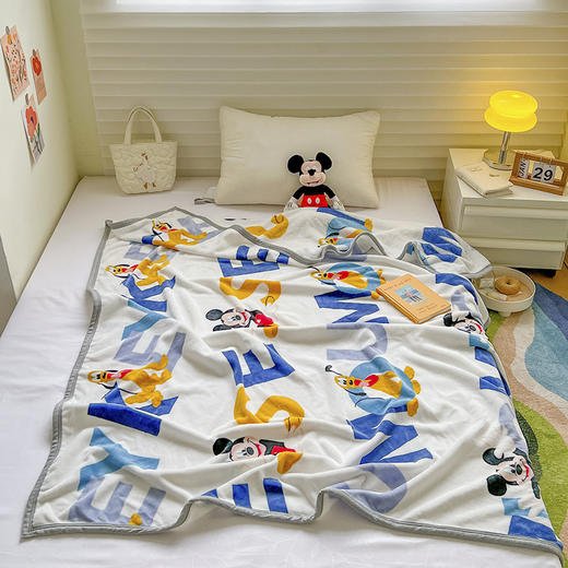 【迪士尼正版授权】儿童卡通毛毯，加厚牛奶绒，盖毯幼儿园午休毯li 商品图9