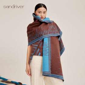 羊绒长款提花围巾SJF95P008W