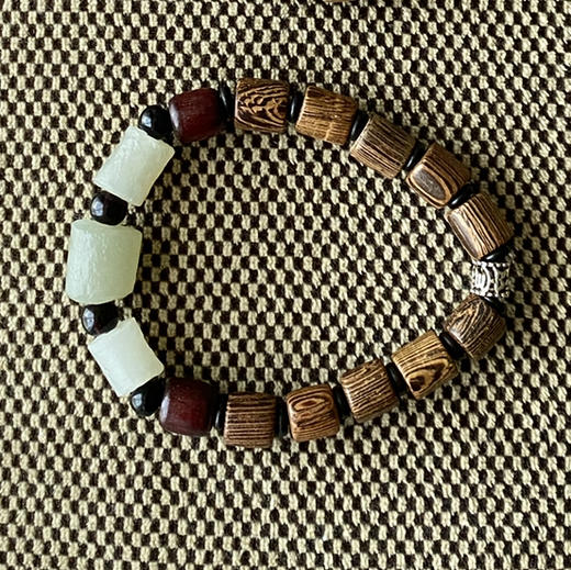 和田玉（白玉/糖白玉）藏式路路通手环 商品图2