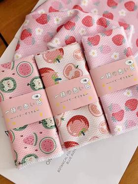 抹布韩国鱼鳞纹抹布3片