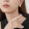 Oflye潮流饰品 欧美金色简约百搭拉丝压纹金属耳扣U型耳扣冷淡风耳环 商品缩略图0