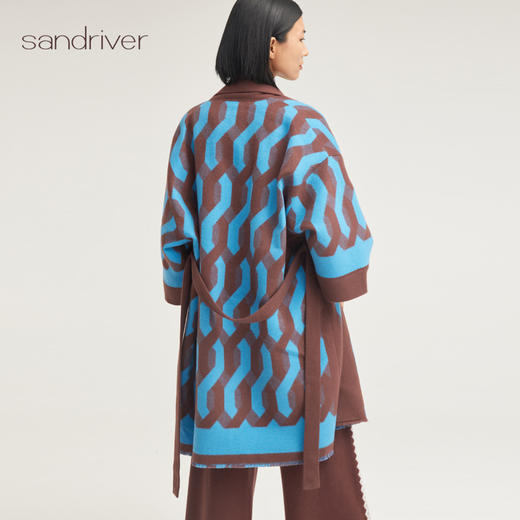 羊绒提花青果领睡袍SJF95W566W 商品图3