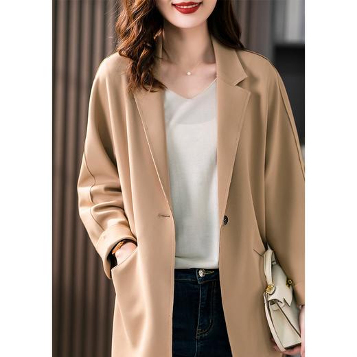 【现货7天】西装领气质风衣外套女2023秋季新款韩版时尚洋气中长款大衣 商品图3