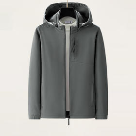 【新款DTH】大依优型薄绒夹克外套可拆卸帽男宽松加肥加大码休闲上衣胖子连帽秋冬