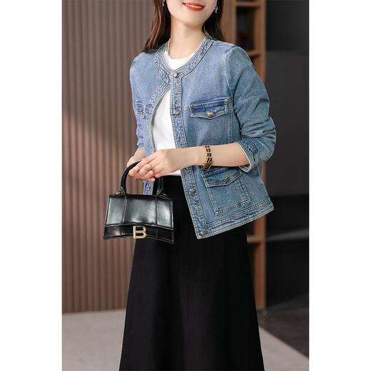 89395原形设计感牛仔上衣短外套女2024春季新款韩版显瘦小个子休闲夹克 商品图1