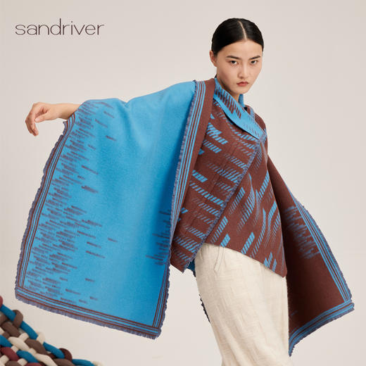 羊绒长款提花围巾SJF95P008W 商品图2