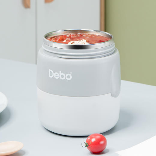 Debo 德铂露比304不锈钢便携早餐杯汤杯带盖上班族餐盒汤罐 商品图2