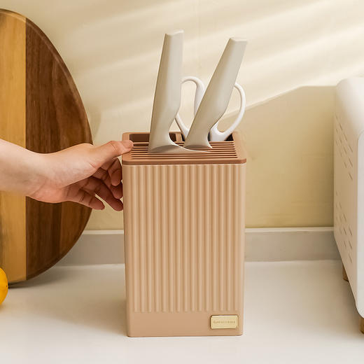 【沥水刀具+筷子筒】厨房刀架台面家用多功能置物架 菜刀筷子筒收纳架一体沥水架 商品图1