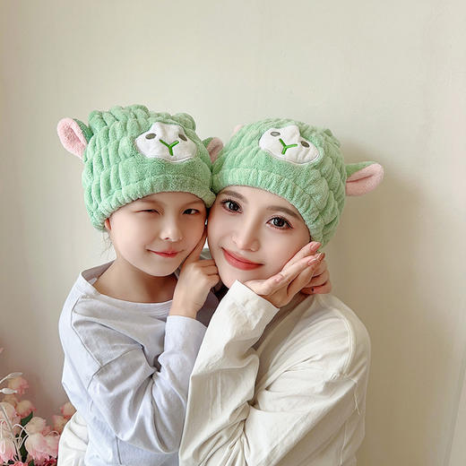 【加厚柔软！卡通儿童干发帽】 轻柔珊瑚绒材质，快速吸水，柔软亲肤，萌趣可爱，舒适不勒头，大人小孩通用-QQ 商品图3