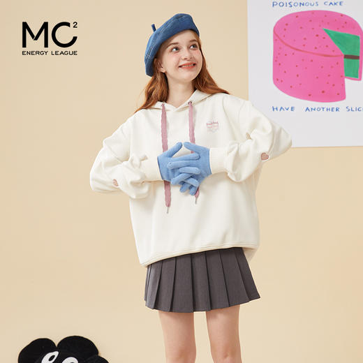 女装连帽爱心绣花打褶袖款卫衣-2973W3232027 商品图0