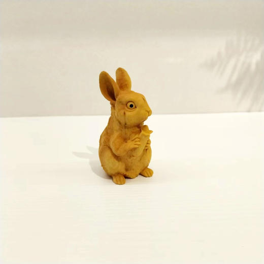 玉米兔°黄杨木摆件 商品图0