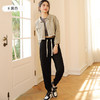【高腰加厚束脚裤】秋冬宽松运动休闲卫裤    垂感直筒收口萝卜裤  洋气法灰 商品缩略图6
