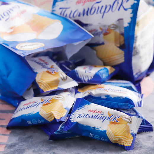 【超值2包装】俄罗斯老品牌 阿孔特威化饼干 冰淇淋/菲利莫/酸奶/奶酪味 408g/包（约25块/包） 任意口味组合 商品图2