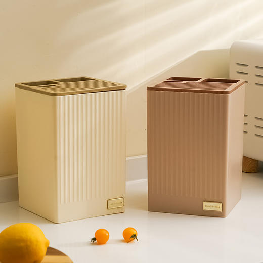 【沥水刀具+筷子筒】厨房刀架台面家用多功能置物架 菜刀筷子筒收纳架一体沥水架 商品图2