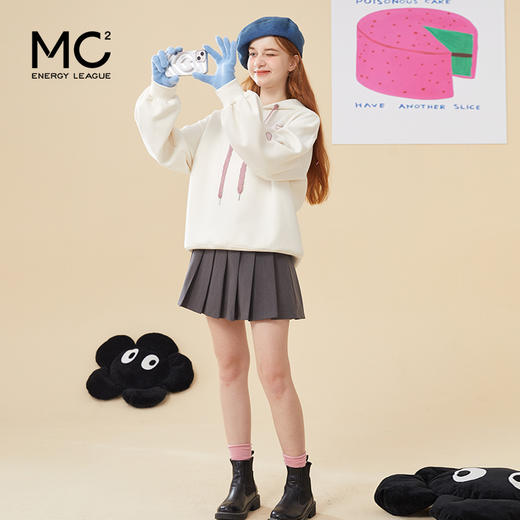 女装连帽爱心绣花打褶袖款卫衣-2973W3232027 商品图2