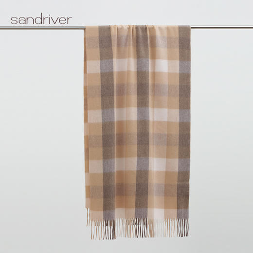 羊绒格子围巾SJF95P600W 商品图5