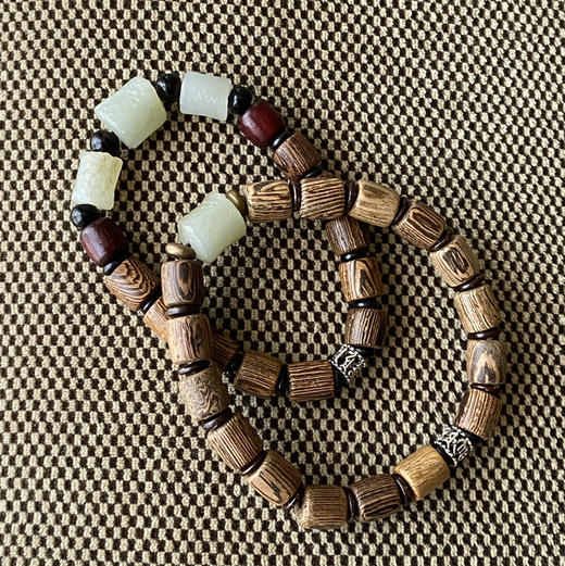 和田玉（白玉/糖白玉）藏式路路通手环 商品图0