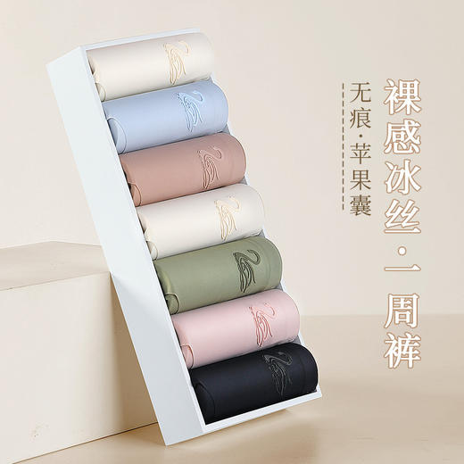 2条任选【中腰冰丝无痕 透气高弹3D苹果臀】收腹提臀，零感塑型，告别小肚腩，防走光不卷边高弹打底裤保险裤平角内裤，爆款冰丝无痕安全裤女！ 商品图0