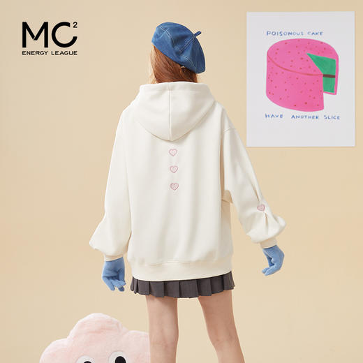 女装连帽爱心绣花打褶袖款卫衣-2973W3232027 商品图3