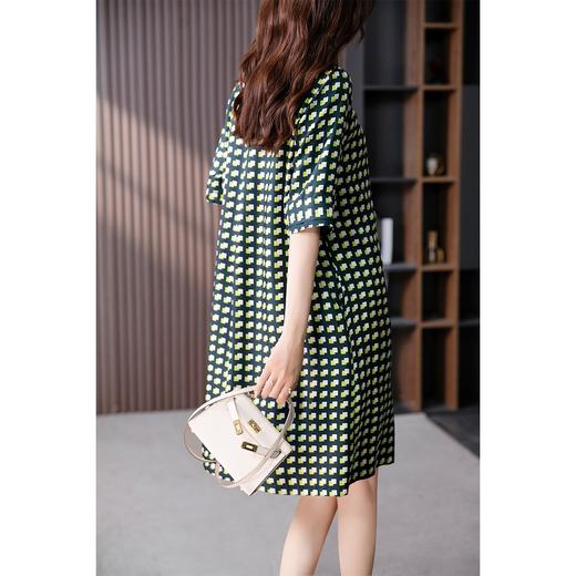 89151原形休闲真丝连衣裙女中长款2024春夏季新款印花显瘦桑蚕丝裙子 商品图4