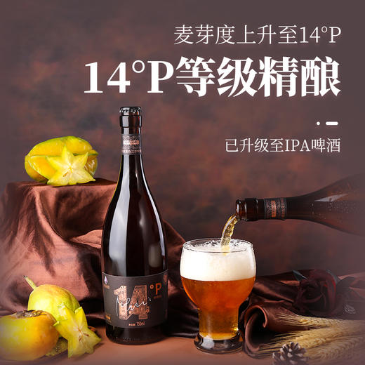 轩博 IPA版精酿啤酒 14°P精酿 750ml*3瓶 商品图2