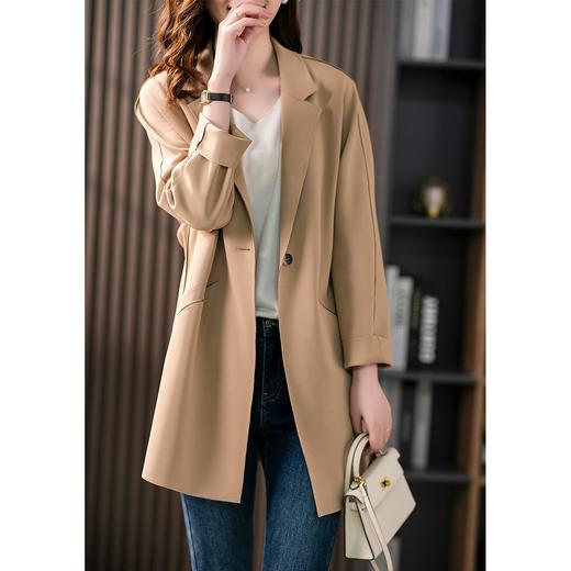 【现货7天】西装领气质风衣外套女2023秋季新款韩版时尚洋气中长款大衣 商品图1