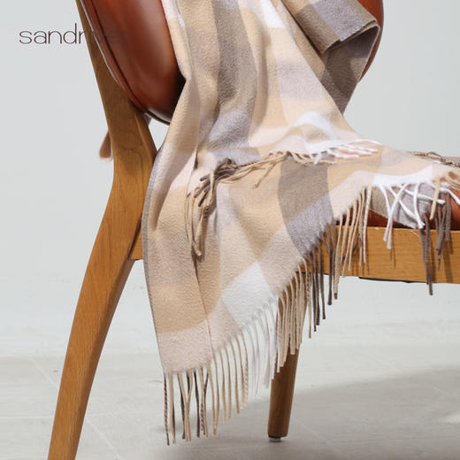 羊绒格子围巾SJF95P600W 商品图3