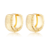 Oflye潮流饰品 欧美金色简约百搭拉丝压纹金属耳扣U型耳扣冷淡风耳环 商品缩略图4