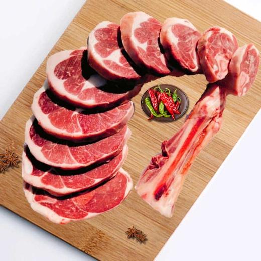 【顺丰冷链】新疆羊肉原切羊后腿切片乳羔羊肉 天然牧场 不膻不腥 2cm左右厚度含羊拐ASJMY 商品图4