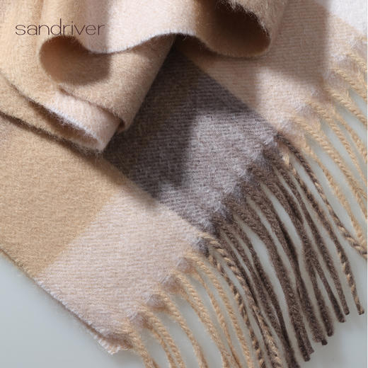 羊绒格子围巾SJF95P600W 商品图2