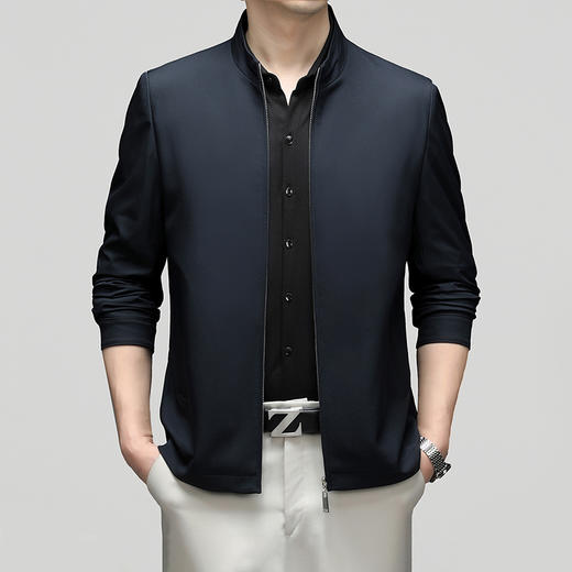 【新款DXS】大依优型夹克拉链立领经典加肥加大码上衣外套商务休闲男士秋装 商品图6