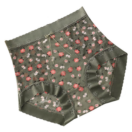 【超值2条装！穿出“蜜桃臀”】新款花仙子蕾丝收腹内裤，高腰纯棉抗jun蚕丝底裆，好穿不夹臀，提拉臀部，柔软触感干爽不闷热，无痕纯棉三角女士内裤！ 商品图4