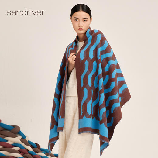 羊绒双面麻花围巾SJF95P005W 商品图4