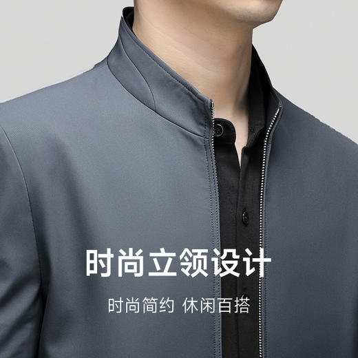 【新款DXS】大依优型夹克拉链立领经典加肥加大码上衣外套商务休闲男士秋装 商品图2