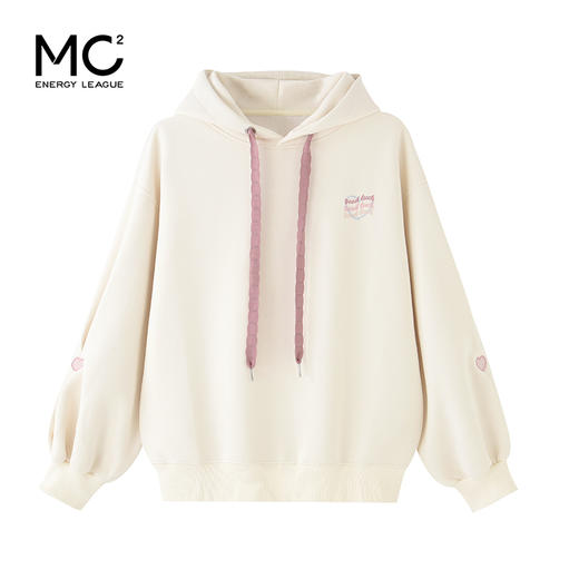 女装连帽爱心绣花打褶袖款卫衣-2973W3232027 商品图4
