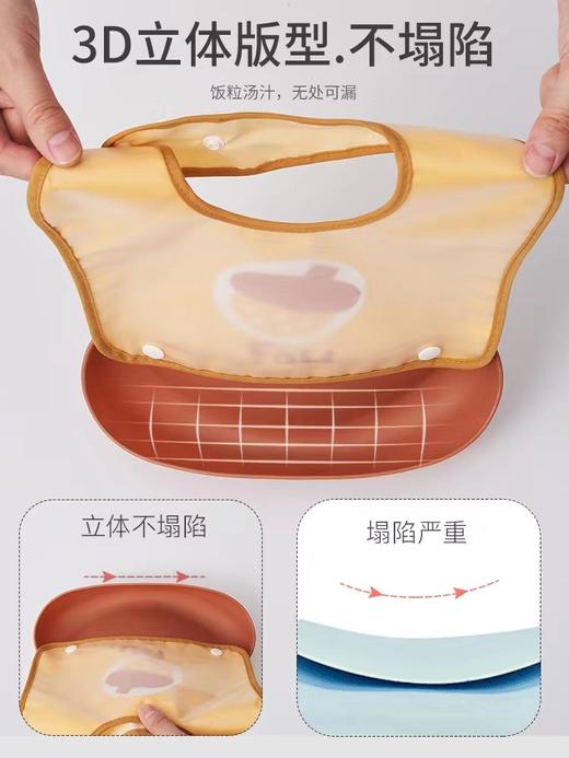 【卡通图案！经典配色】宝宝吃饭围兜防水围嘴儿童立体超软食饭兜婴儿防脏口水兜辅食，立体超软，防水防脏，解放妈妈双手。ry-sh 商品图3