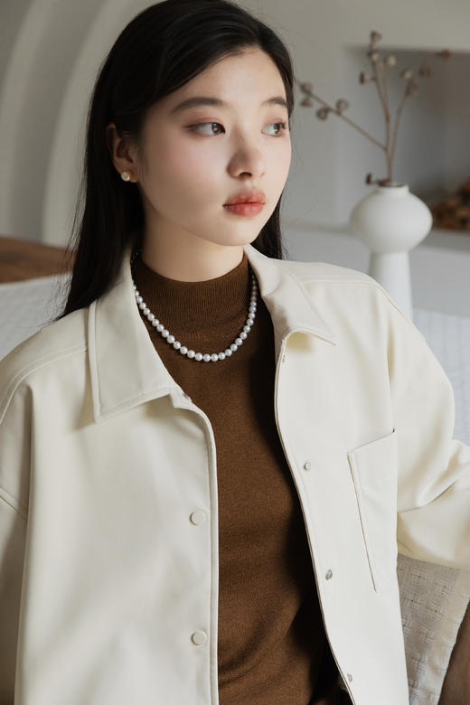 珍珠系列~~项链7-8mm 淡水极光基本无暇近圆，叠带更美～～项链长43cm-- 商品图2