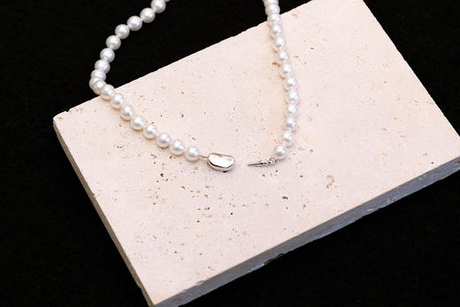 珍珠系列~~项链7-8mm 淡水极光基本无暇近圆，叠带更美～～项链长43cm-- 商品图10