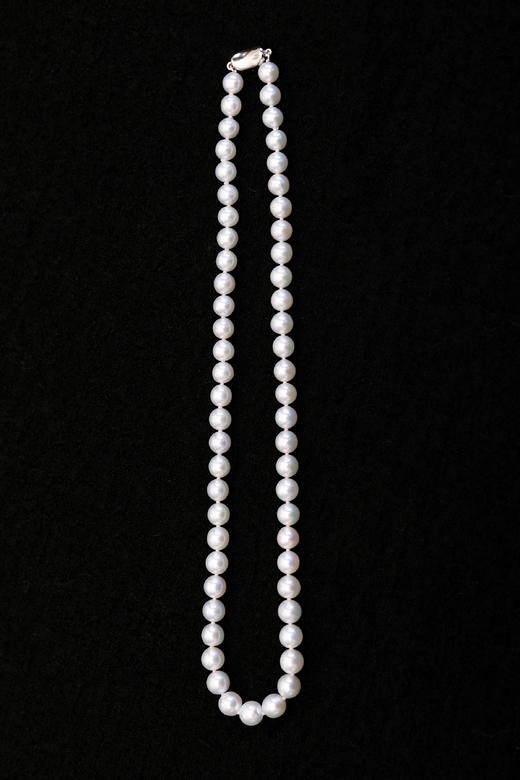 珍珠系列~~项链7-8mm 淡水极光基本无暇近圆，叠带更美～～项链长43cm-- 商品图12