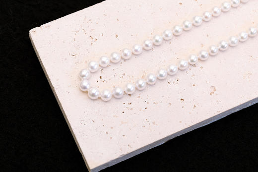 珍珠系列~~项链7-8mm 淡水极光基本无暇近圆，叠带更美～～项链长43cm-- 商品图11